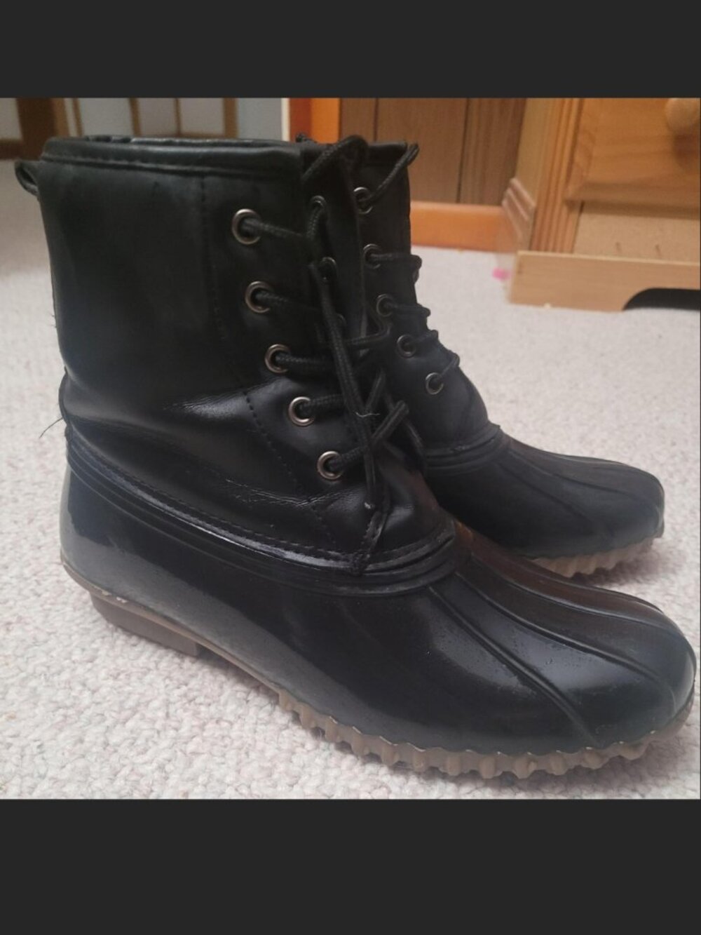 Charles Albert black duck boots